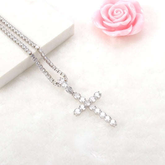Radiant Faith Cross Pendant Necklace