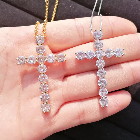 Radiant Faith Cross Pendant Necklace