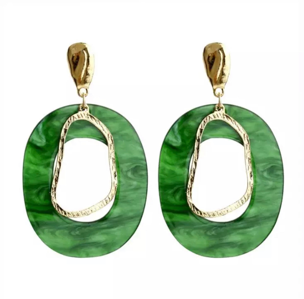 Oval Drop Earrings