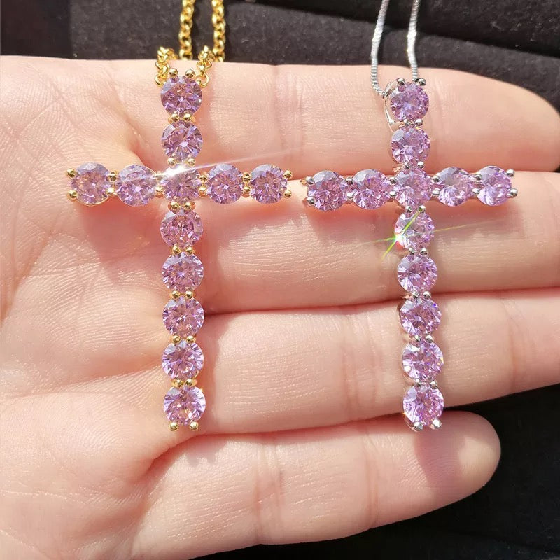 Radiant Faith Cross Pendant Necklace