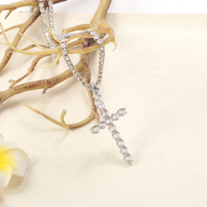 Radiant Faith Cross Pendant Necklace