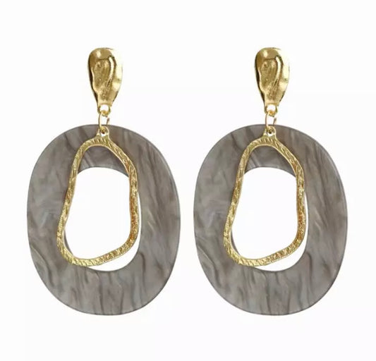 Oval Drop Earrings