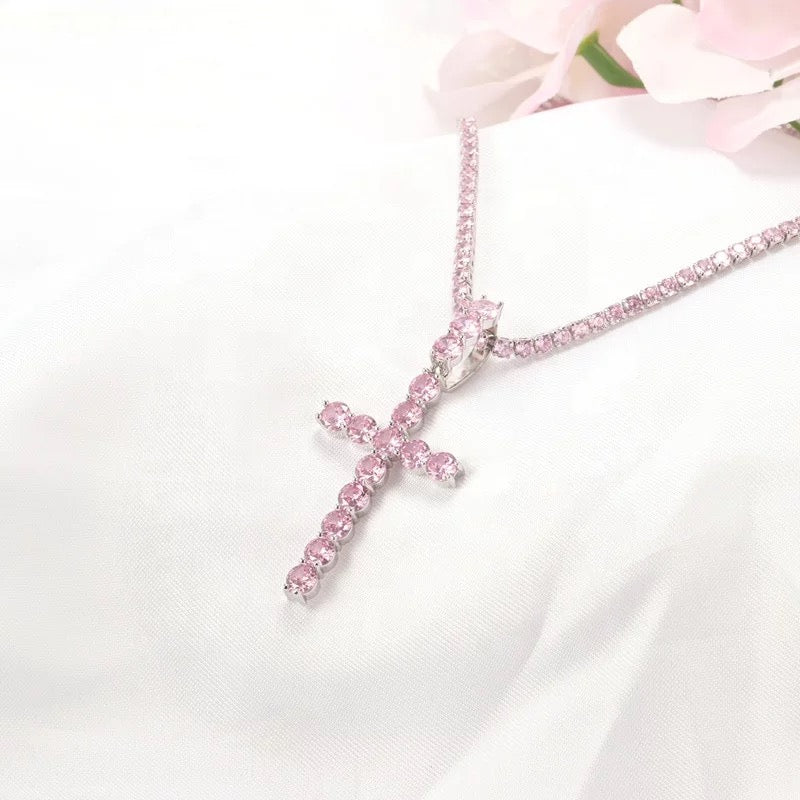 Radiant Faith Cross Pendant Necklace