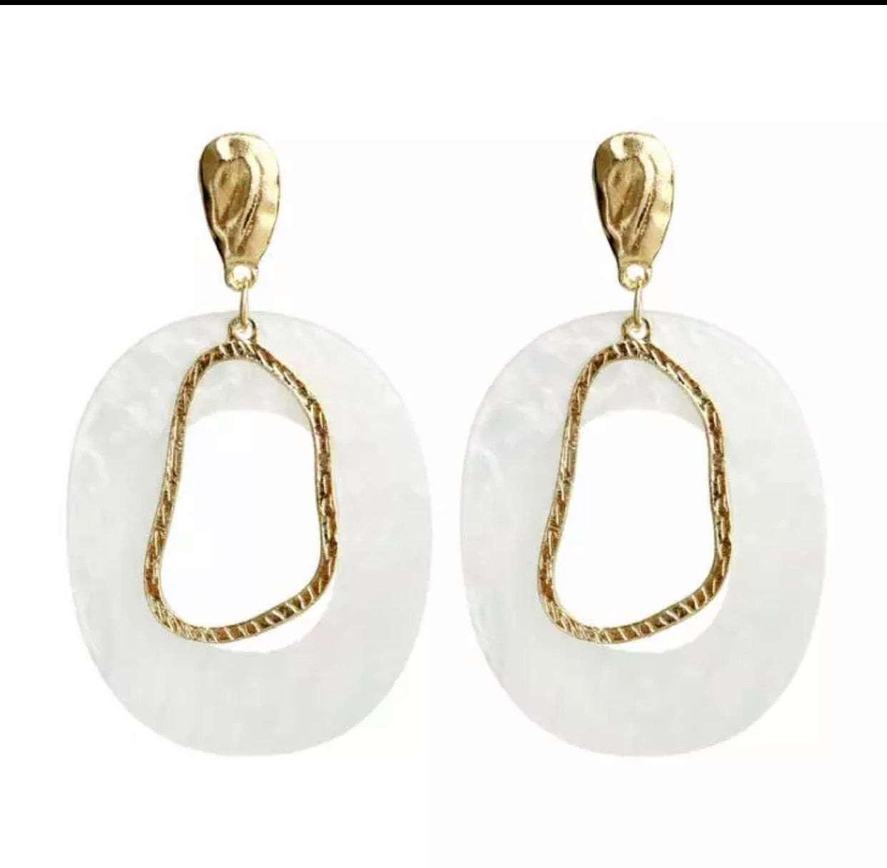 Oval Drop Earrings