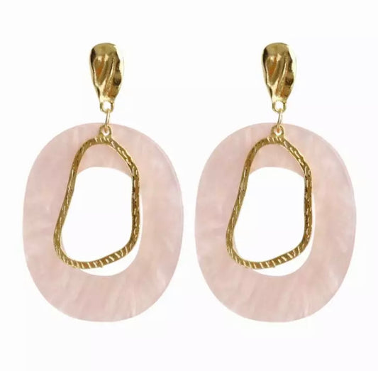 Oval Drop Earrings