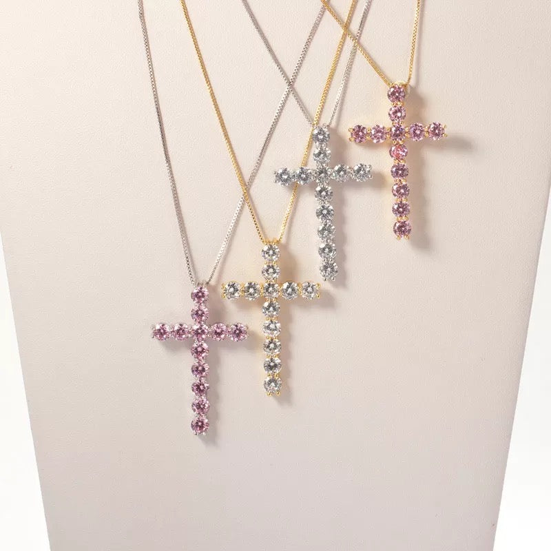 Radiant Faith Cross Pendant Necklace